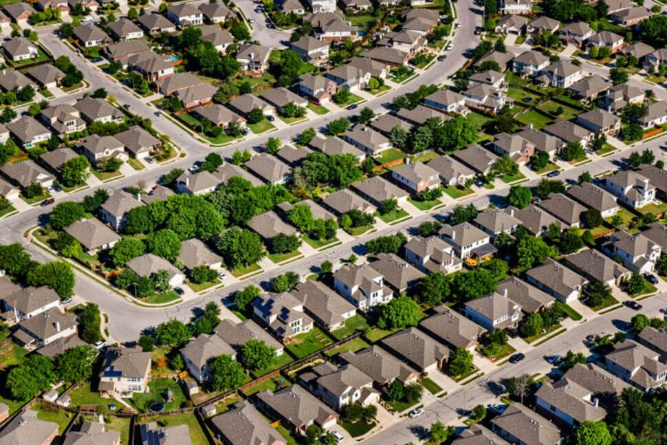 an aerial view of houses